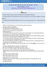 Đề thi giữa học kì 2 Sinh 10 Kết nối tri thức - Đề số 8